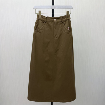 C●2026春季新品 直筒半身裙女松紧腰显瘦休闲通勤百搭长裙6088