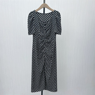 迪 新品 法式 连衣裙女气质通勤显瘦小清新a字裙子1631 2025夏季