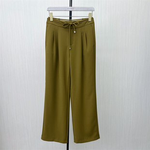 2025春季 垂感拖地休闲长裤 新品 女高腰显瘦直筒裤 4165 阔腿裤 村