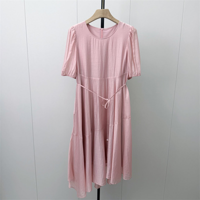 S●2026秋季新品 法式短袖连衣裙女气质显瘦小清新a字茶歇裙142