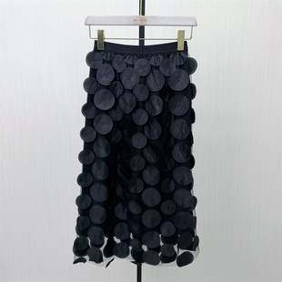 网纱半身裙女高腰显瘦设计感气质a字长裙9129 新品 图 2026夏季