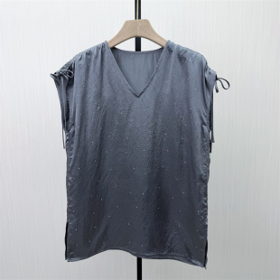 衬衫 图 醋纤无袖 新品 女气质宽松百搭显瘦背心上衣1018 2026夏季