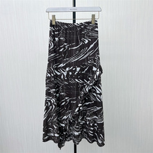 S●2025秋季新品 印花半身裙女高腰显瘦气质通勤a字裙长裙822