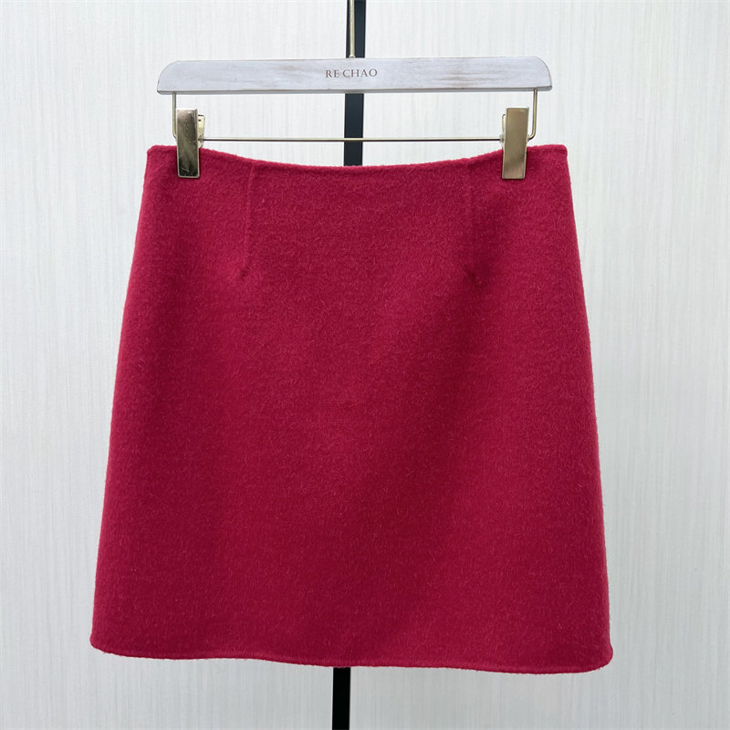 KA●2025冬季新品 绵羊毛呢子半身裙女高腰a字显瘦气质短裙8042