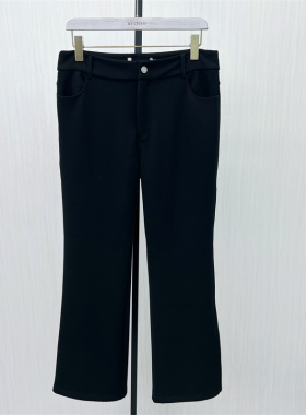 司●2025冬季新品 加绒直筒裤子女高腰修身显瘦休闲通勤长裤0100