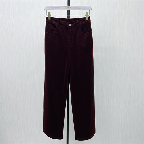 fei●2025冬季新品 灯芯绒阔腿裤女高腰显瘦休闲百搭直筒长裤8275