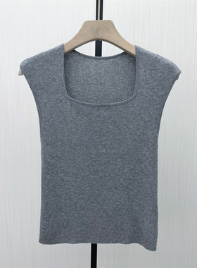 迪●2026春季新品 短款针织背心女修身显瘦打底内搭无袖吊带7196