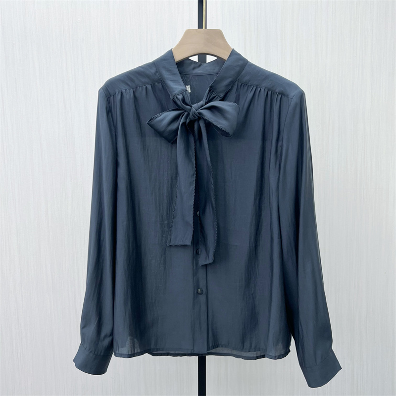 C●2025冬季新品 法式长袖衬衫女小众气质别致宽松打底上衣1098