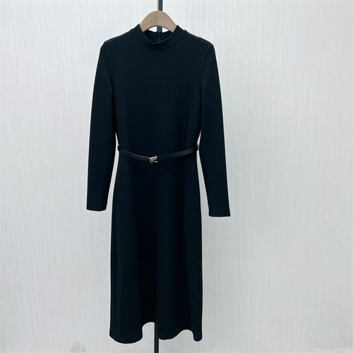 KA●2025冬季新品 长袖连衣裙女简约宽松显瘦内搭打底T恤裙子1801