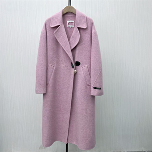 双面呢大衣女长款 新品 气质宽松绵羊毛呢子外套8265 2025冬季 fei