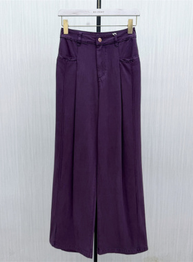 伊●2026夏季新品 阔腿牛仔裤女高腰显瘦宽松百搭休闲长裤3211