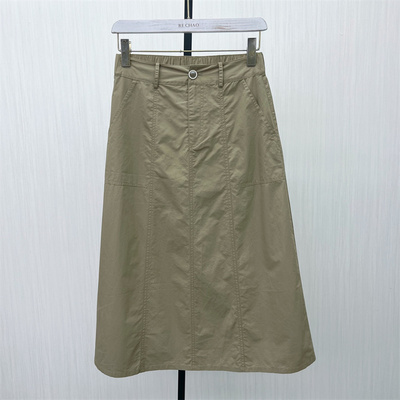 C●2025夏季新品 半身裙女高腰显瘦休闲百搭通勤直筒长裙6328