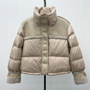 图●2025冬季新品 短款立领羽绒服女宽松面包服加厚保暖外套8576