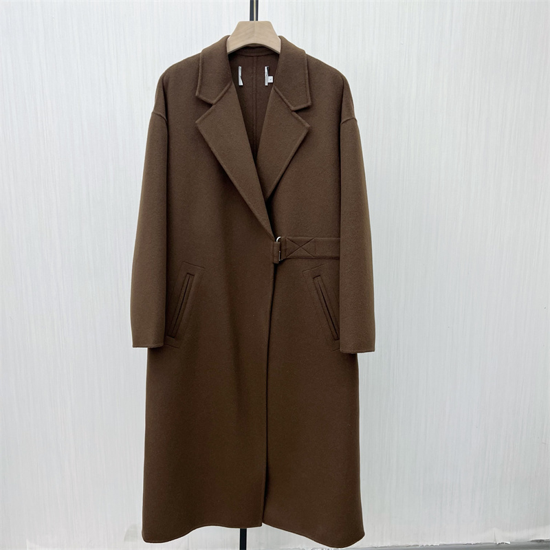 S●2025冬季新品 双面呢大衣女长款气质宽松绵羊毛呢子外套169