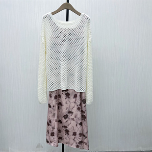 KA●2025秋季新品 连衣裙套装女长袖针织罩衫吊带裙两件套6571