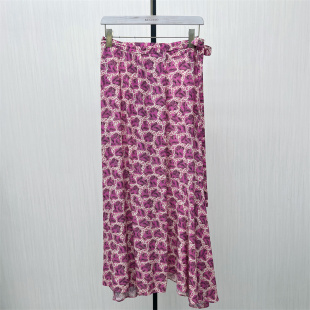 小清新碎花半身裙女高腰显瘦垂感直筒长裙533 新品 艾 2025秋季