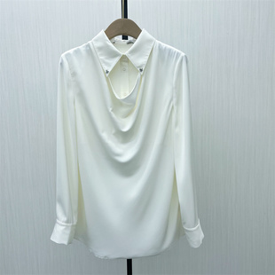 2025秋季 衬衫 新品 长袖 女气质小众别致宽松打底上衣1011 法式 香