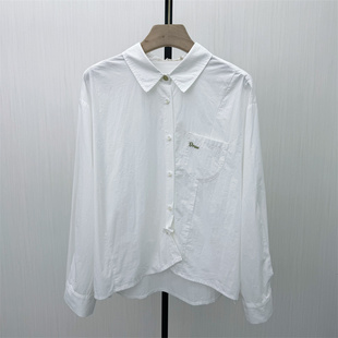 衬衫 长袖 新品 女纯色基础宽松休闲通勤百搭上衣1221 2026春季