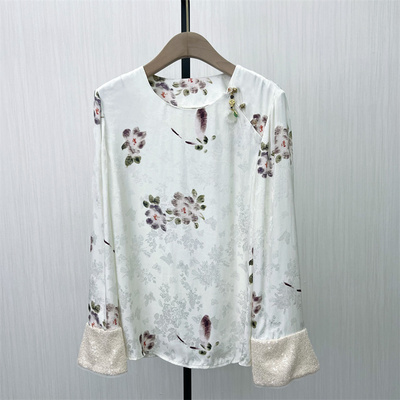 良月●2025春季新品 新中式盘扣衬衫女气质小众别致长袖上衣3280