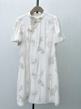 香●2025夏季新品 新中式旗袍裙子女气质显瘦清新淑女连衣裙3262