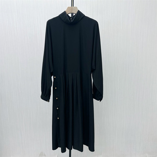 衬衫 艾 简约a字连衣裙女气质宽松百搭长袖 新品 裙663 2025秋季