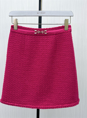 KA●2025冬季新品 粗花呢半身裙女高腰显瘦气质包臀a字短裙1301