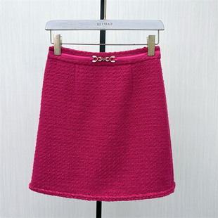 粗花呢半身裙女高腰显瘦气质包臀a字短裙1301 新品 2025冬季