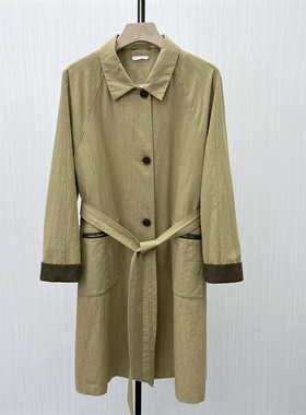 C●2025秋季新品 风衣外套女宽松中长款英伦风休闲通勤大衣3051