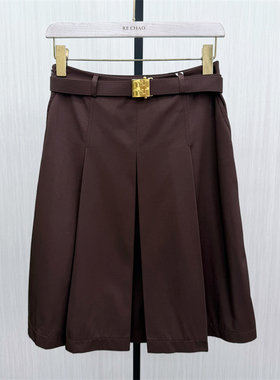 伊●2026夏季新品 百褶裙女高腰显瘦休闲日常百搭中长款a字裙3301