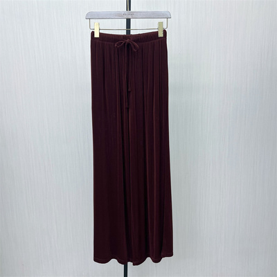 艾●2025夏季新品 阔腿裤女高腰显瘦直筒垂感拖地休闲长裤868