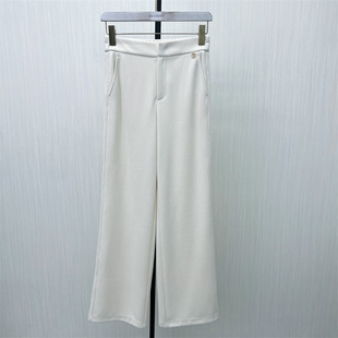 2025冬季 女高腰显瘦直筒气质拖地长裤 新品 阔腿裤 5003 西装 图