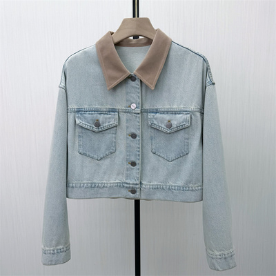 fei●2026春季新品 牛仔外套女时尚休闲通勤宽松百搭短款夹克5186