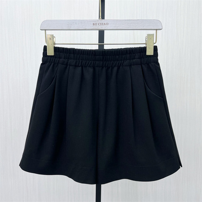 良月●2025冬季新品 休闲短裤女高腰显瘦小个子百搭阔腿裤5378