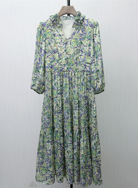 良月●2026春季新品 法式碎花连衣裙女气质显瘦小清新茶歇裙9107