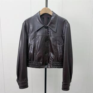 KA●2026秋季新品 皮衣外套女宽松休闲通勤百搭短款夹克6091