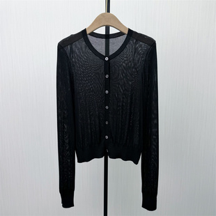 2026春季 小衫 新品 女气质简约通勤短款 上衣5411 轻薄针织开衫 艾W