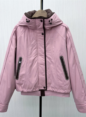 图●2025冬季新品 派克服女宽松休闲短款工装防风保暖羽绒服8516