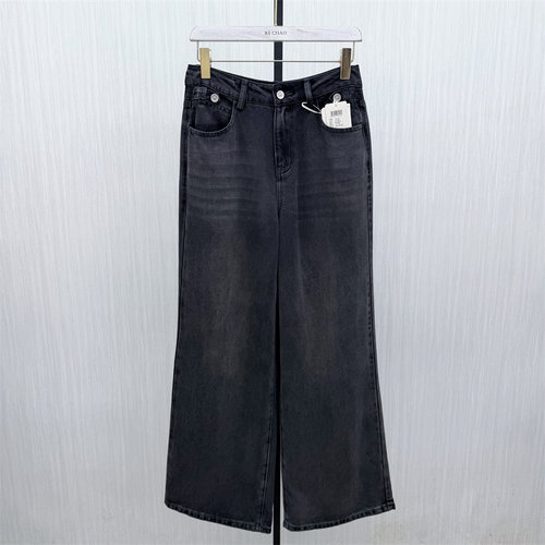 伊●2026夏季新品 阔腿牛仔裤女高腰显瘦宽松百搭日常休闲长裤318