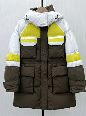 图●2025冬季新品 鹅绒服女中长款休闲连帽宽松加厚保暖外套8733