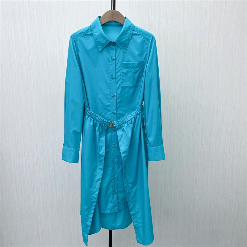 文●2025秋季新品 长袖连衣裙女休闲宽松百搭翻领a字衬衫裙135