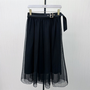 网纱半身裙女高腰显瘦设计感气质长裙419 新品 彩 2026春季