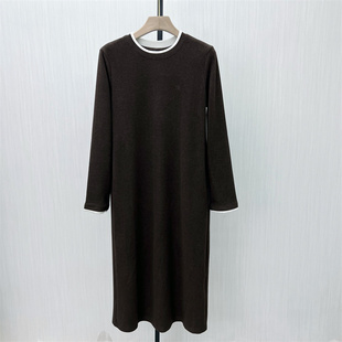 长袖 新品 连衣裙女简约宽松显瘦内搭打底T恤裙子678 2025冬季
