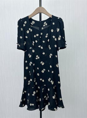 KA●2025夏季新品 法式碎花连衣裙女气质显瘦小清新a字茶歇裙6812