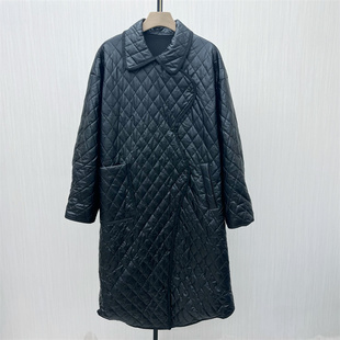皮衣外套女宽松休闲通勤长款 新品 夹棉棉衣809 2025冬季 恩