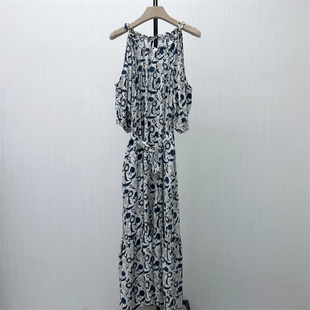 法式 新品 露肩连衣裙女气质海边度假清新a字长裙175 2026夏季