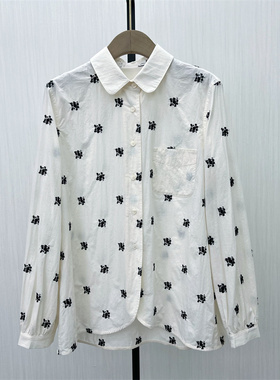 fei●2025秋季新品 森系长袖衬衫女气质小清新宽松显瘦上衣7239