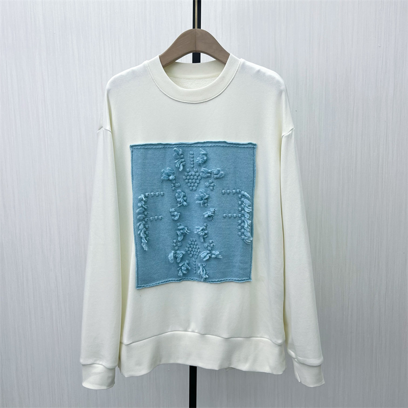fei●2025春季新品 圆领套头卫衣女休闲宽松慵懒风长袖上衣5250