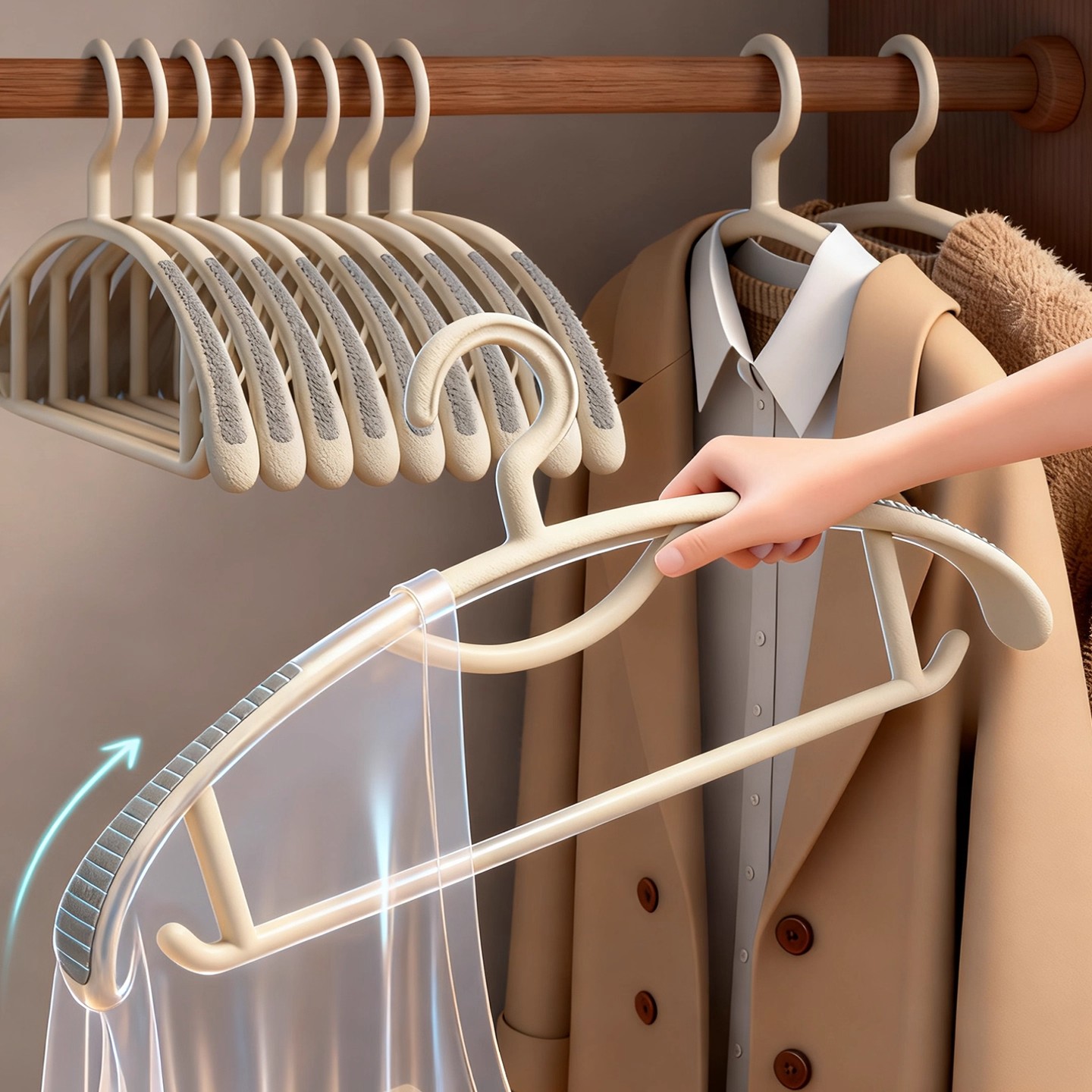 日本衣架家用挂衣无痕防滑2025新款宽肩防肩角加厚加粗晾衣服撑子