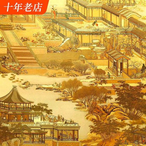 清明上河图金属质感高反光加厚版