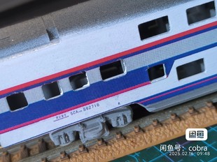 n比例 sca25k双层餐车t7010次列车加挂、打印白模、无玻璃无车钩